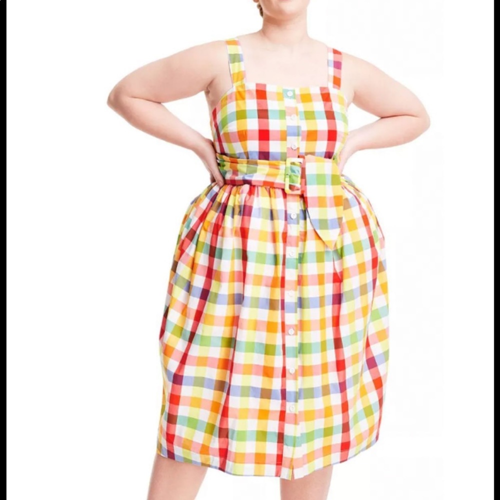 Christopher John Roberts for Target sz2 multi color plaid puffy dress